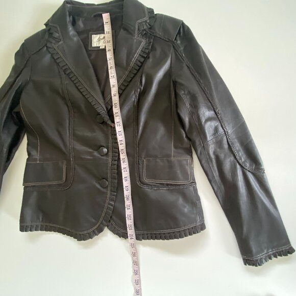 Scully Leather Dark Brown Western Style Blazer Jacket L - Picture 12 of 14